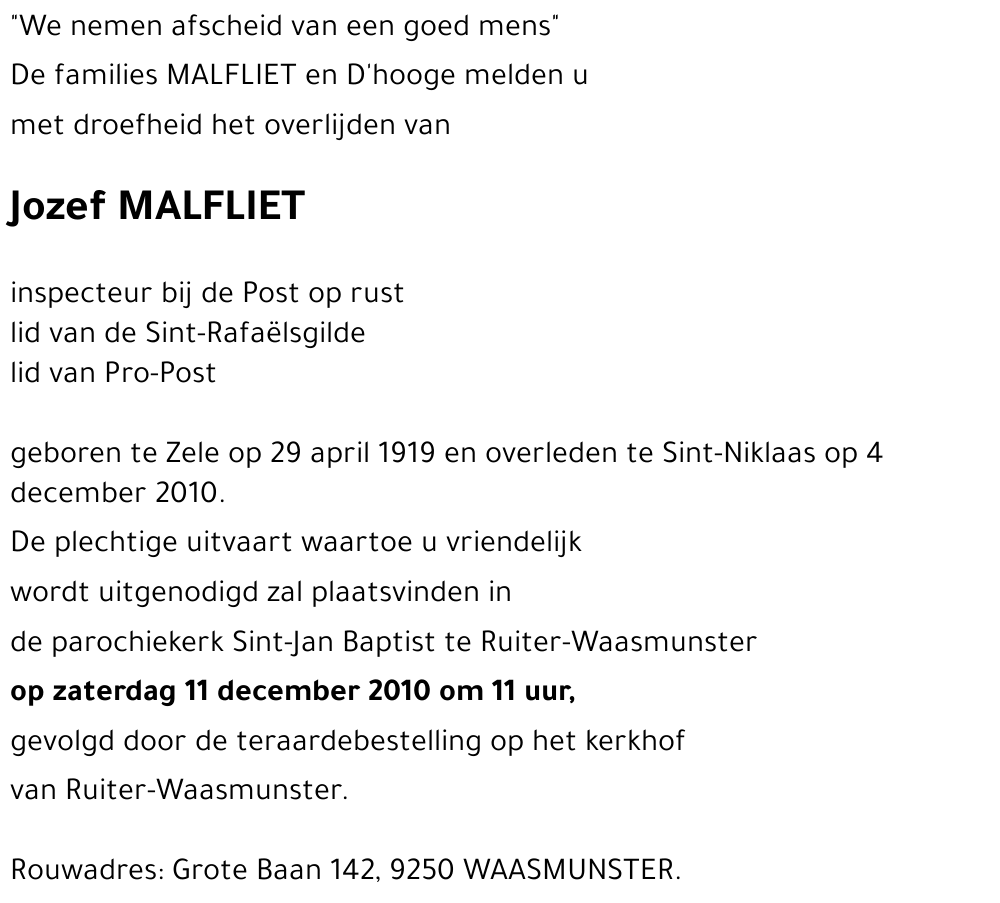 Jozef MALFLIET