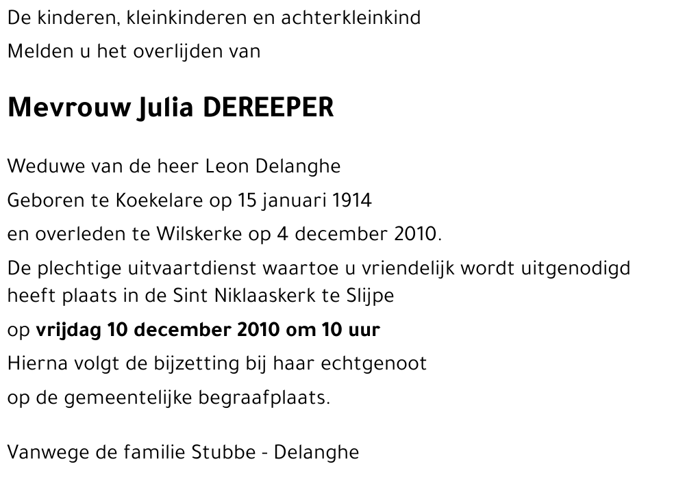 Julia DEREEPER