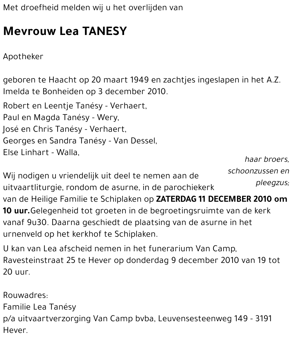 Lea TANESY