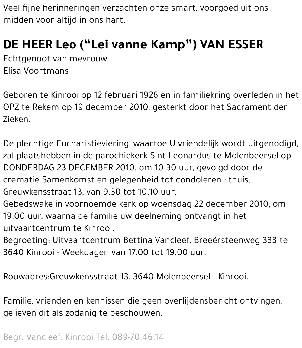 Leo Van Esser