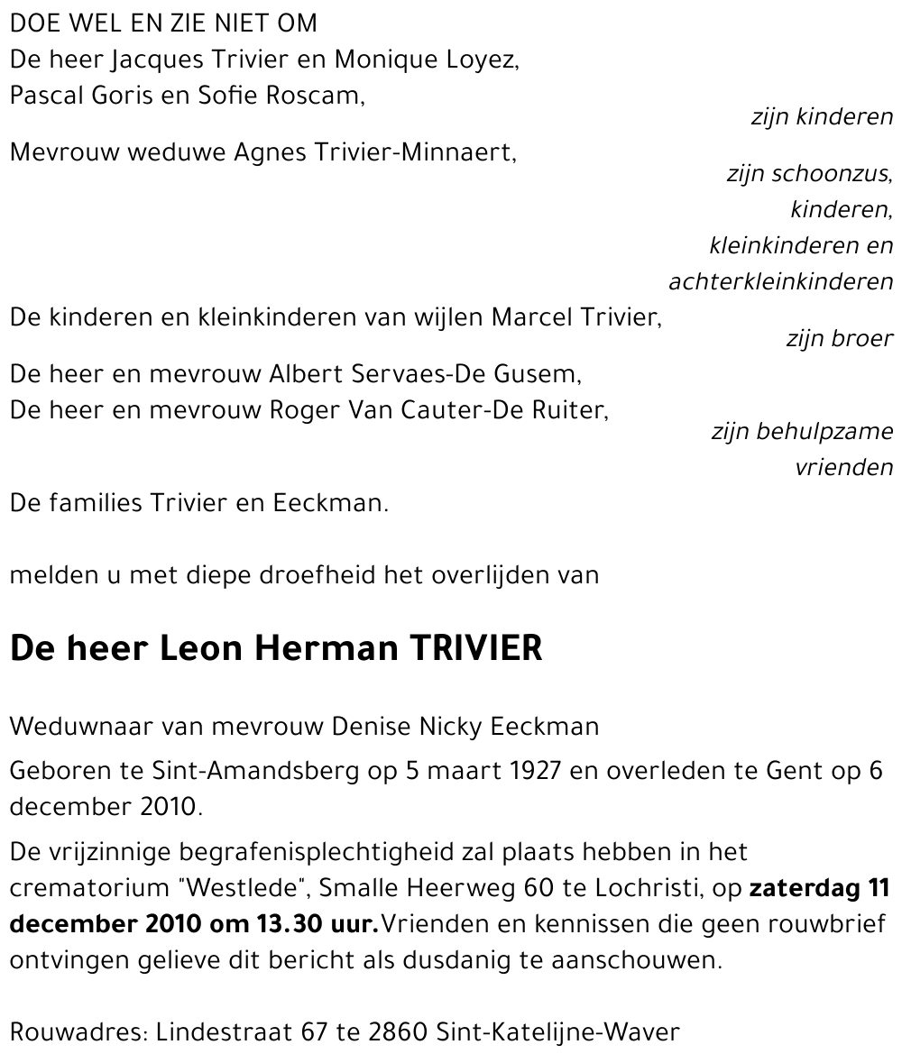 Leon Herman TRIVIER