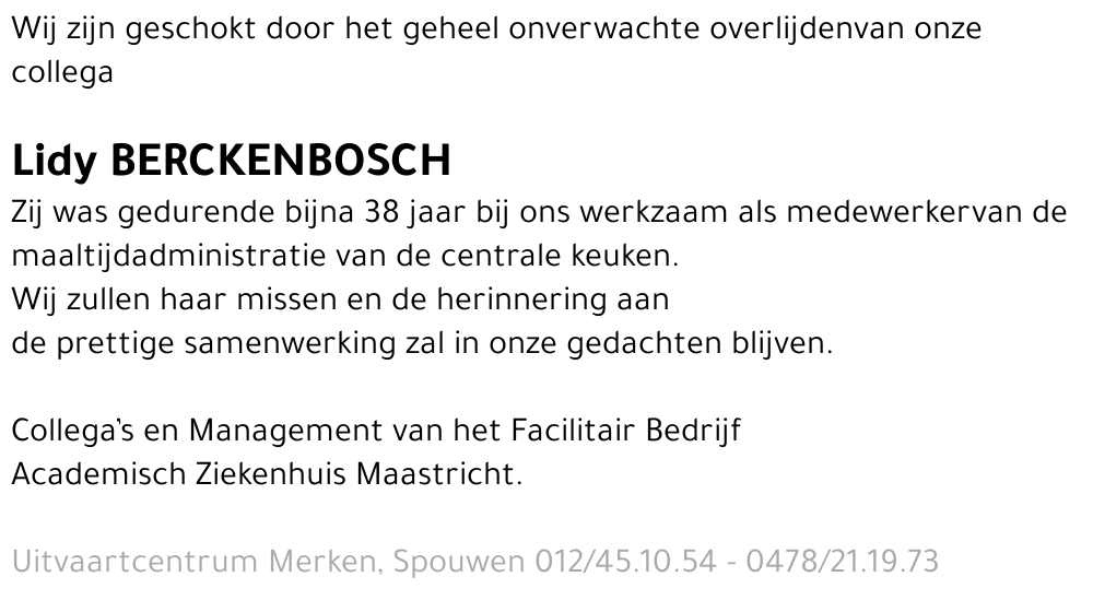 Lidy Berckenbosch