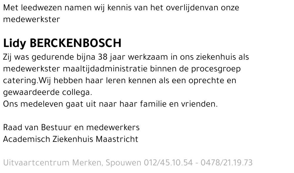 Lidy Berckenbosch
