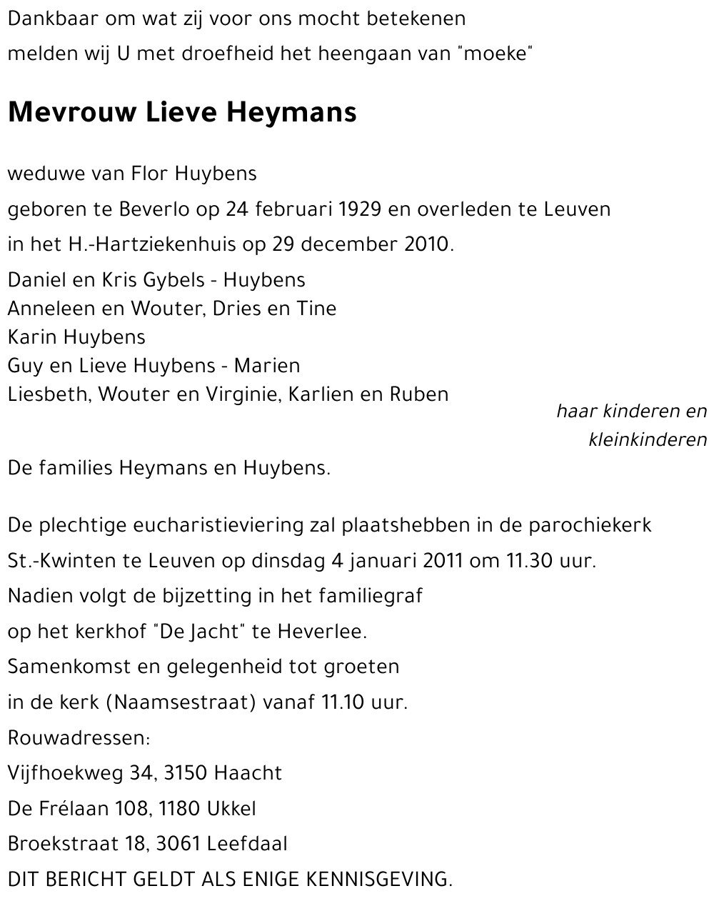 Lieve HEYMANS