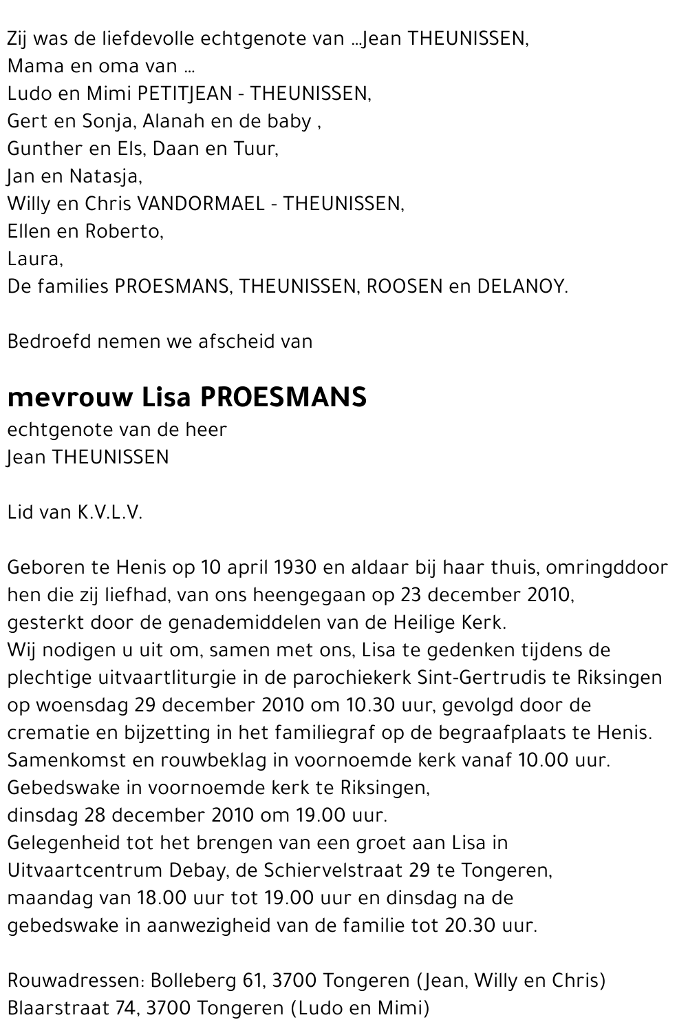 Lisa PROESMANS