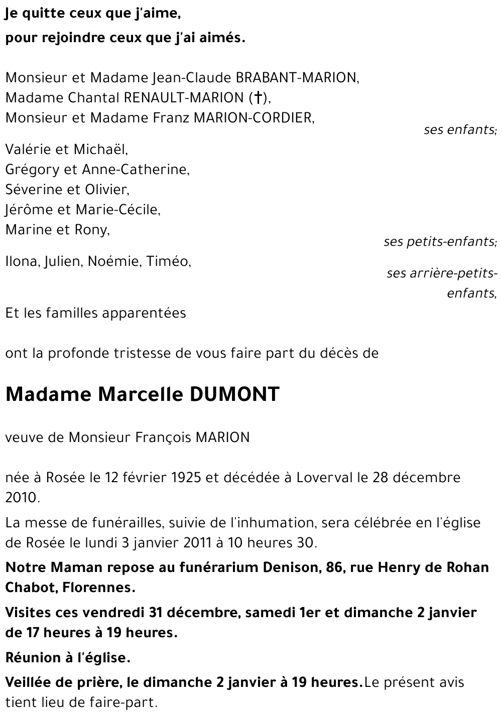 Marcelle DUMONT