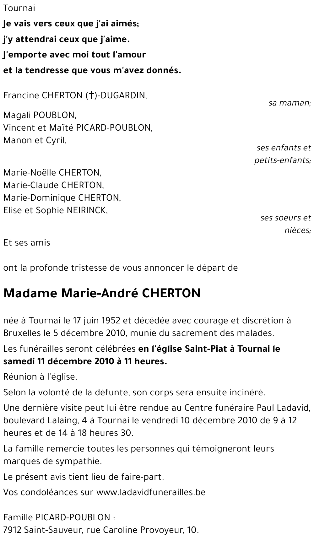 Marie-André CHERTON