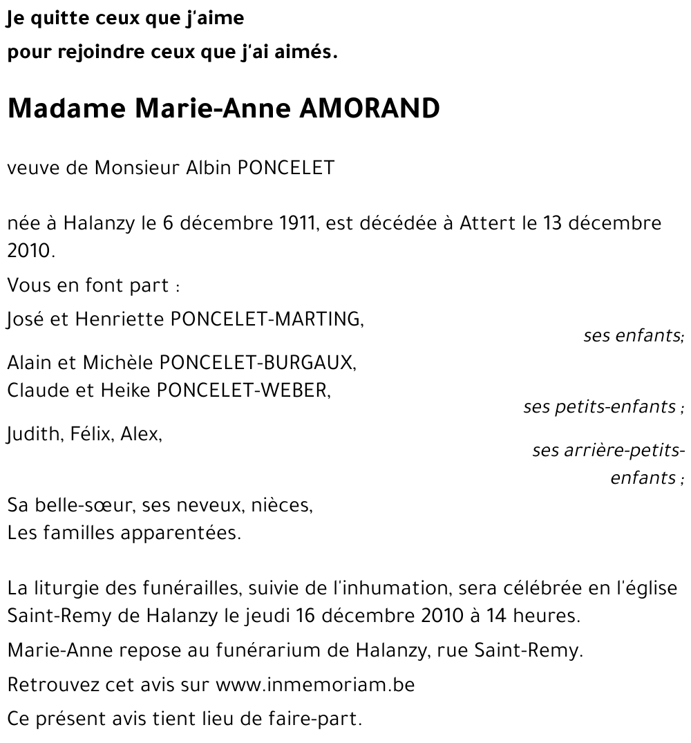 Marie-Anne AMORAND