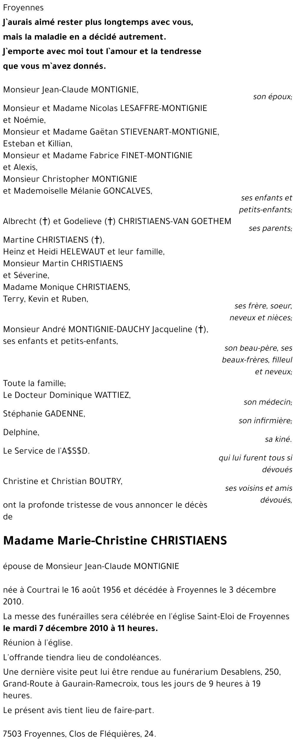 Marie-Christine CHRISTIAENS