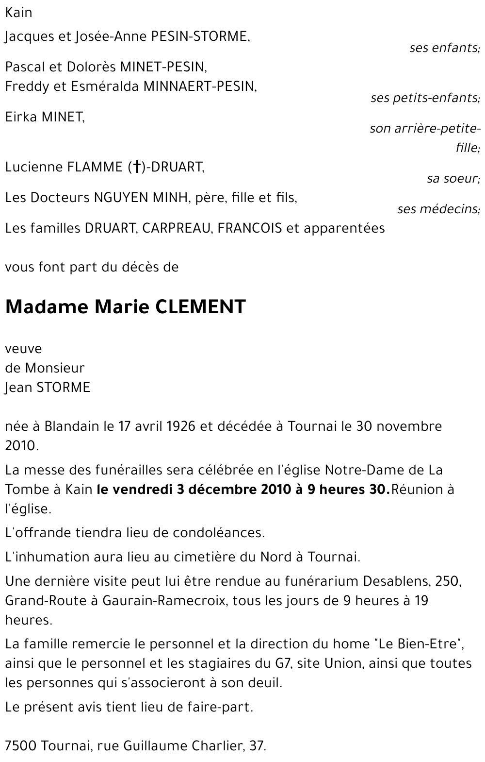 Marie CLEMENT
