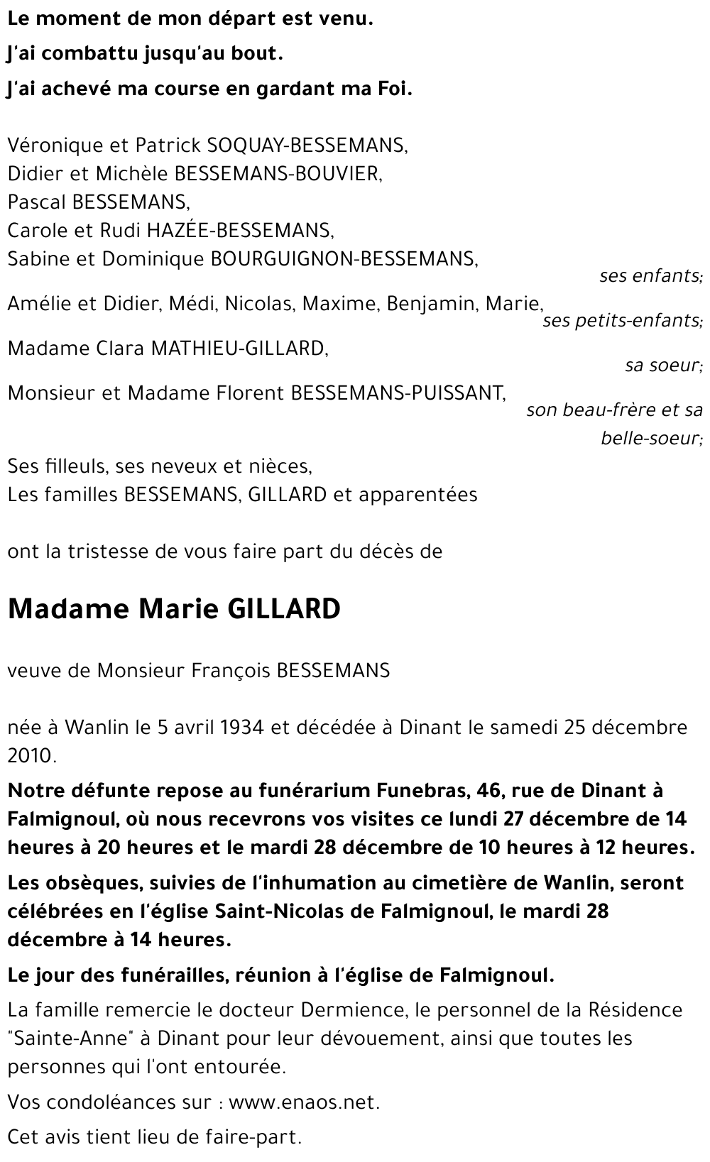 Marie GILLARD
