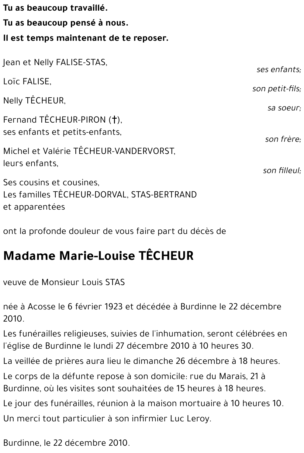 Marie-Louise TECHEUR