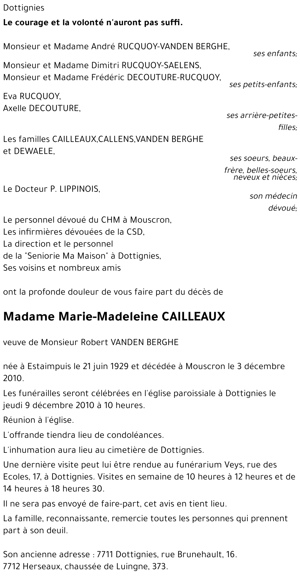 Marie-Madeleine CAILLEAUX