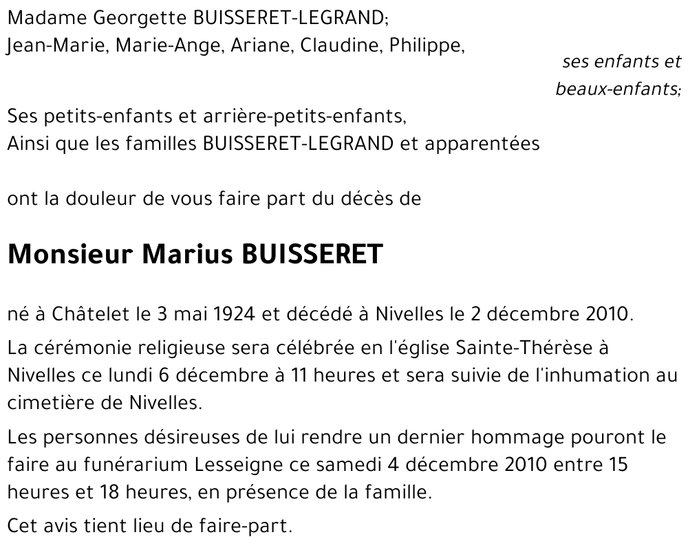 Marius BUISSERET