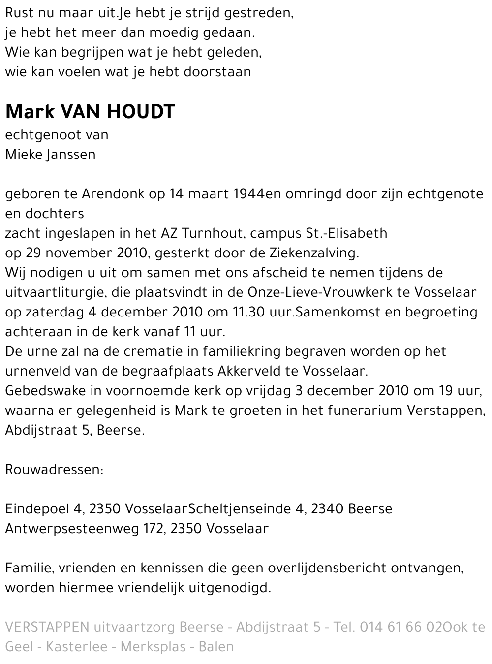 Mark Van Houdt