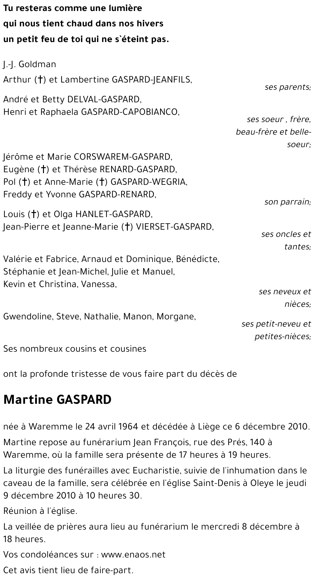 Martine GASPARD
