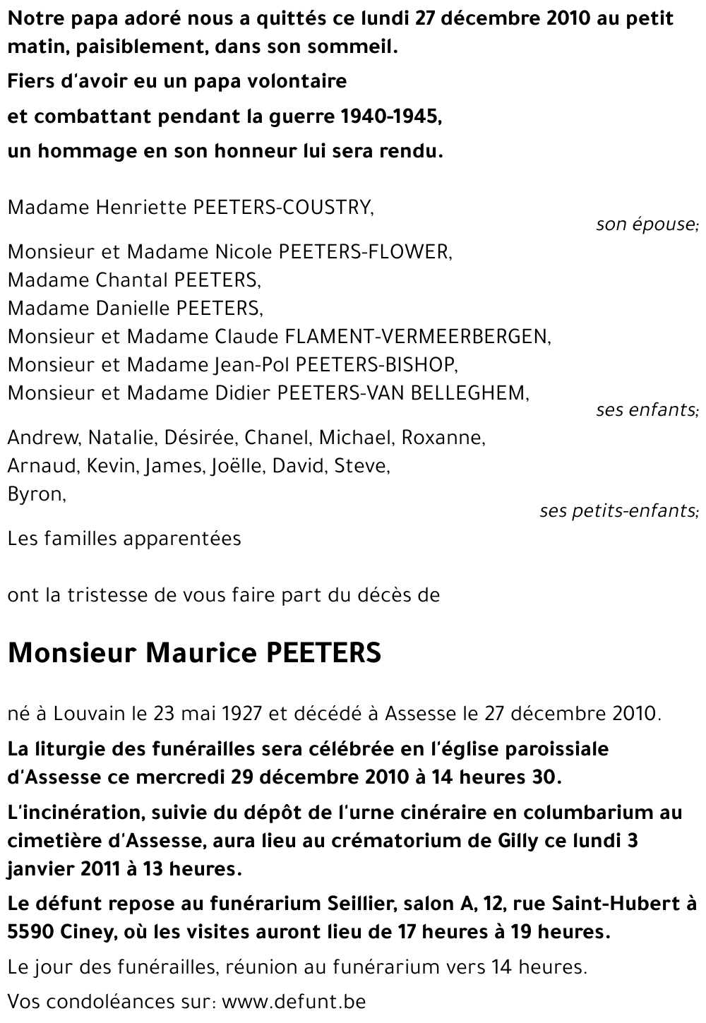 Maurice PEETERS