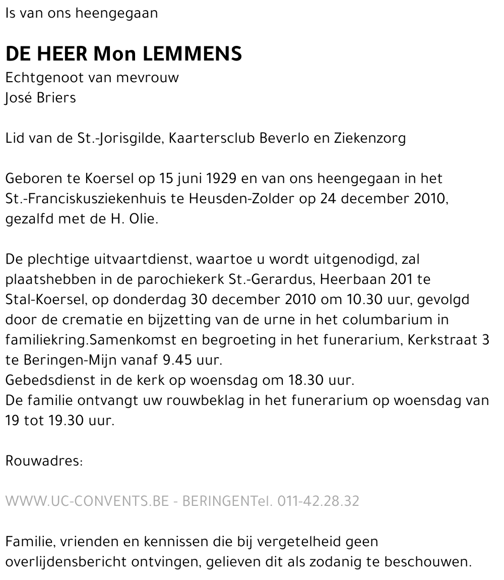 Mon Lemmens