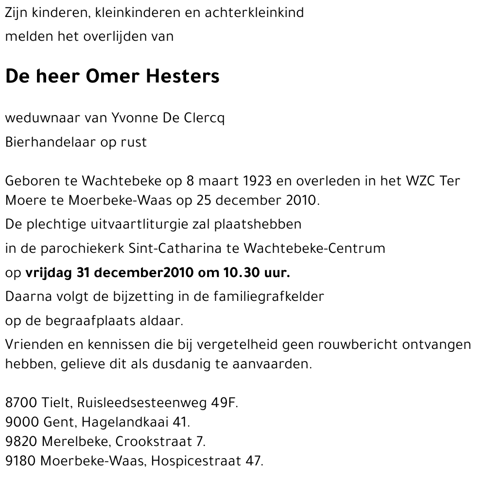 Omer Hesters