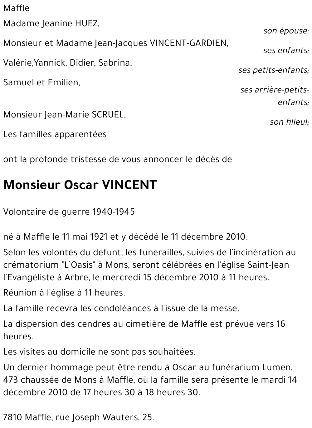 Oscar Vincent