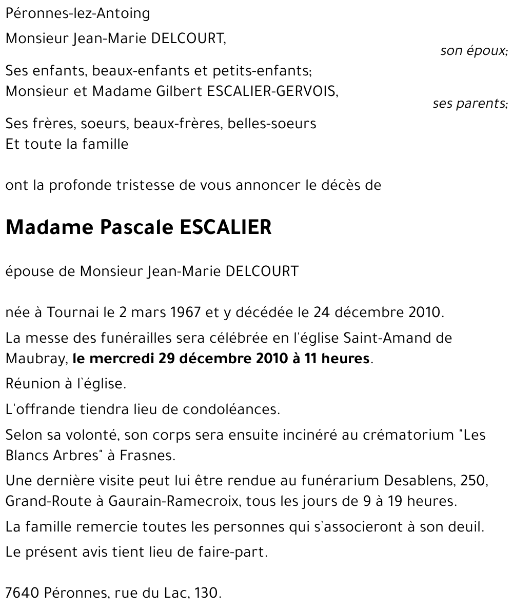 Pascale ESCALIER