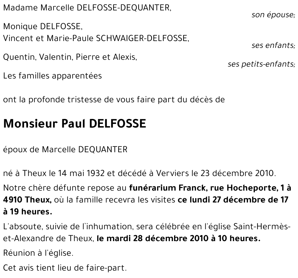 Paul DELFOSSE
