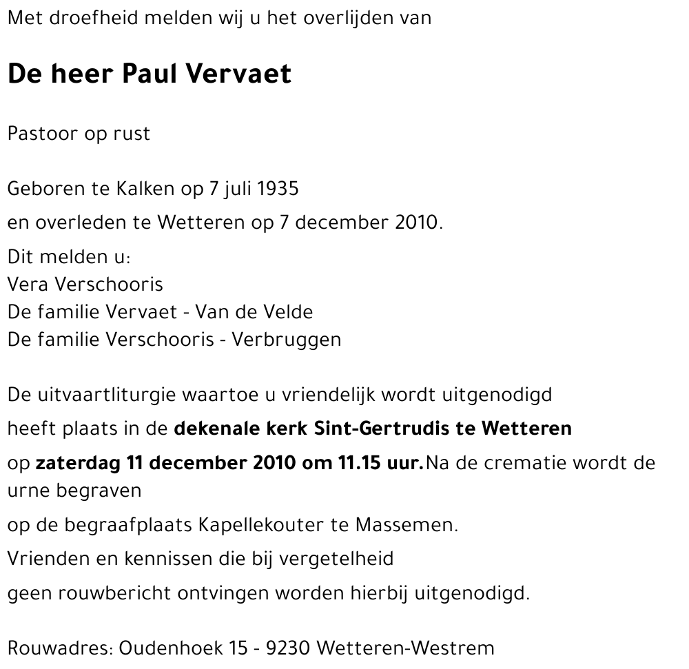 Paul Vervaet