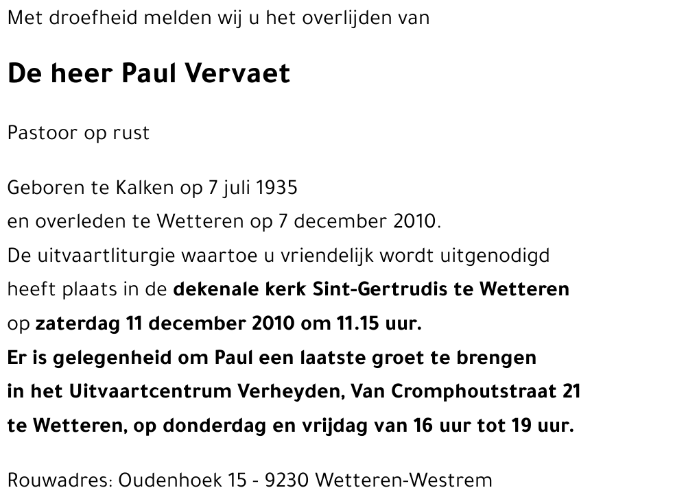 Paul Vervaet