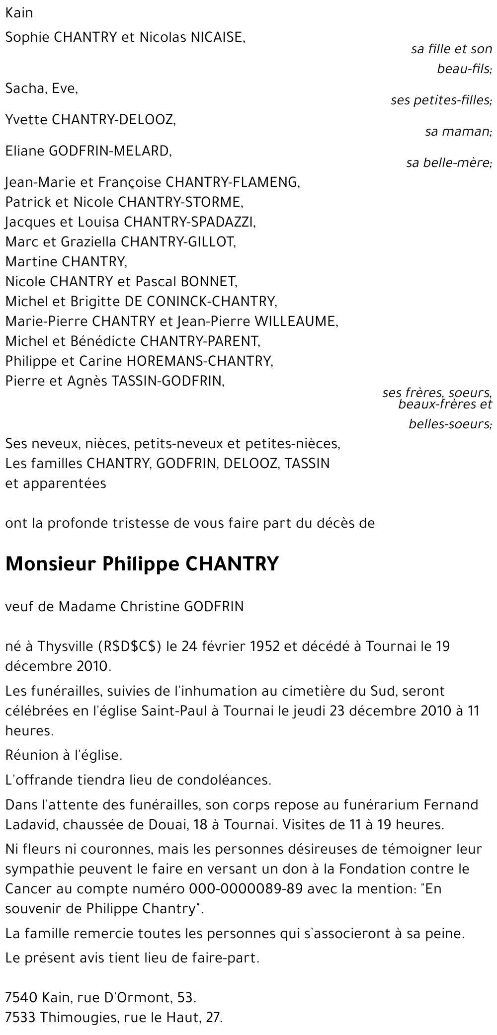 Philippe CHANTRY