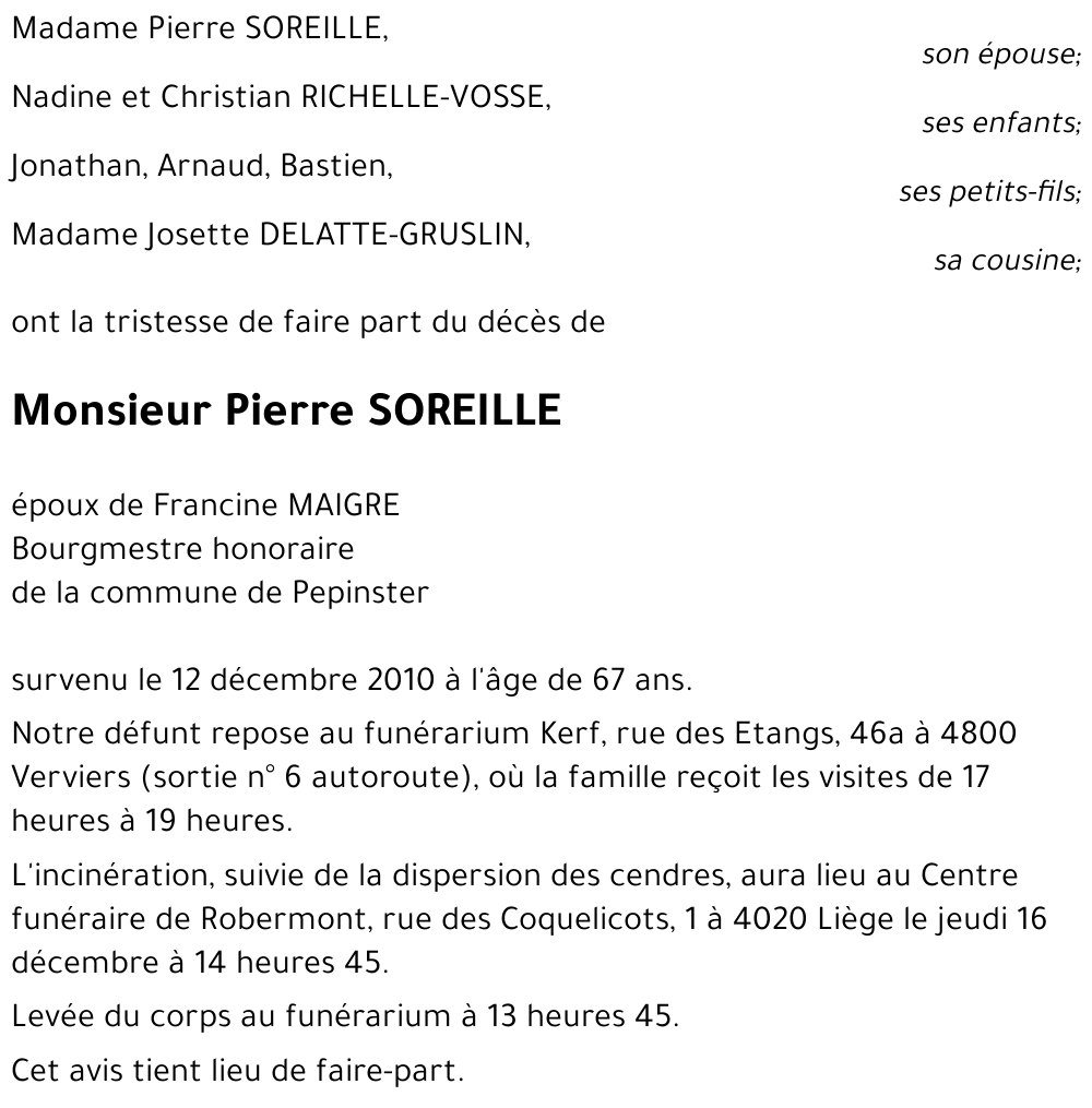 Pierre SOREILLE