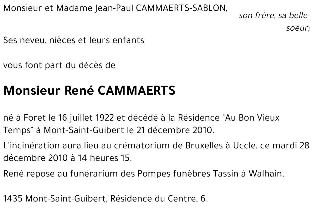 René CAMMAERTS