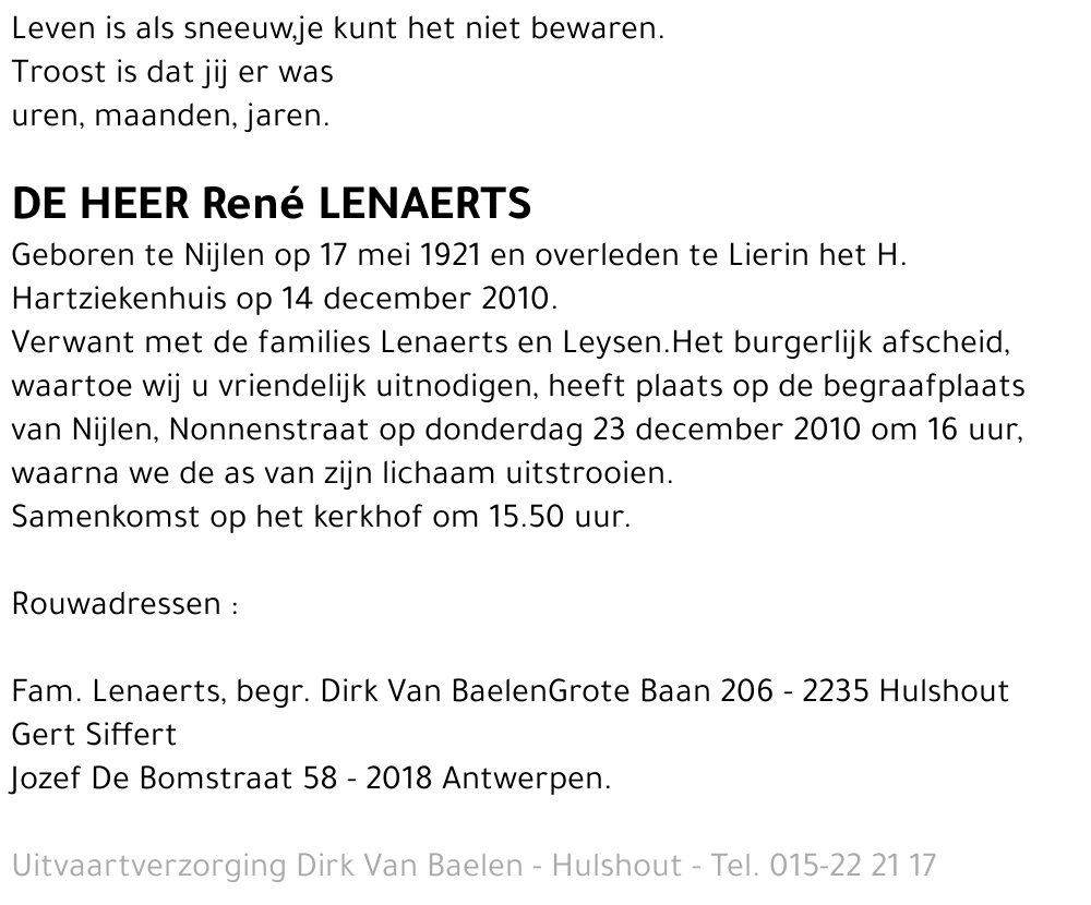 Rene Lenaerts