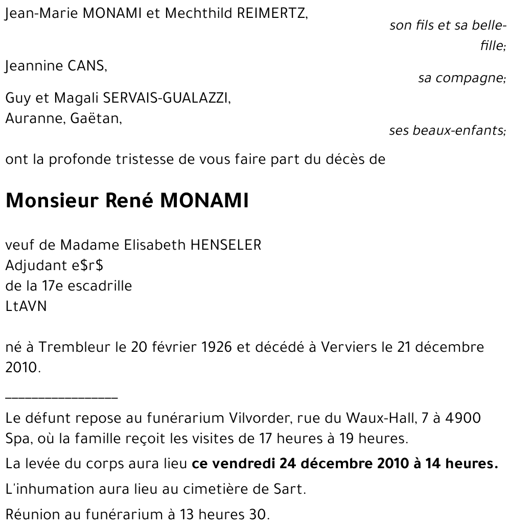 René MONAMI