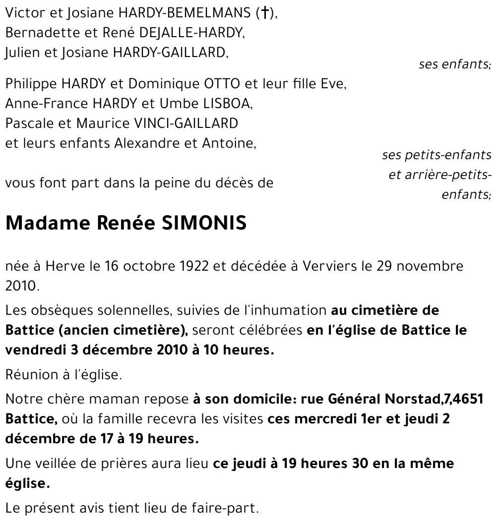 Renée SIMONIS
