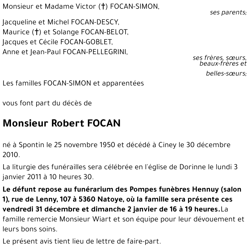 Robert FOCAN