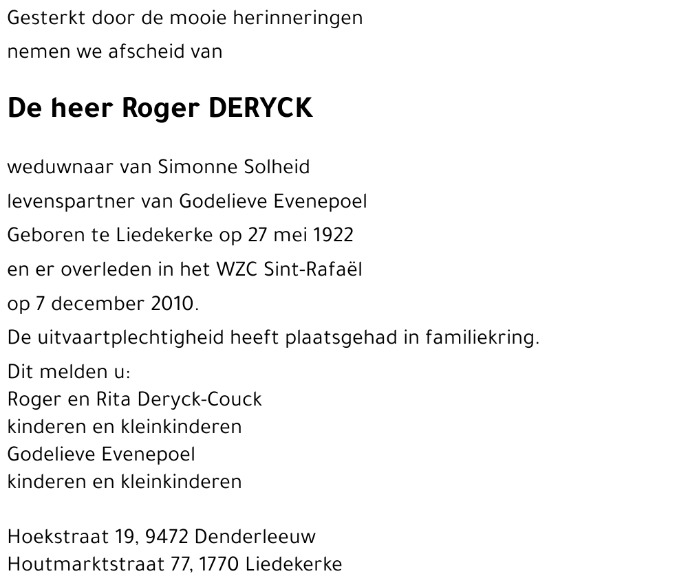 Roger DERYCK