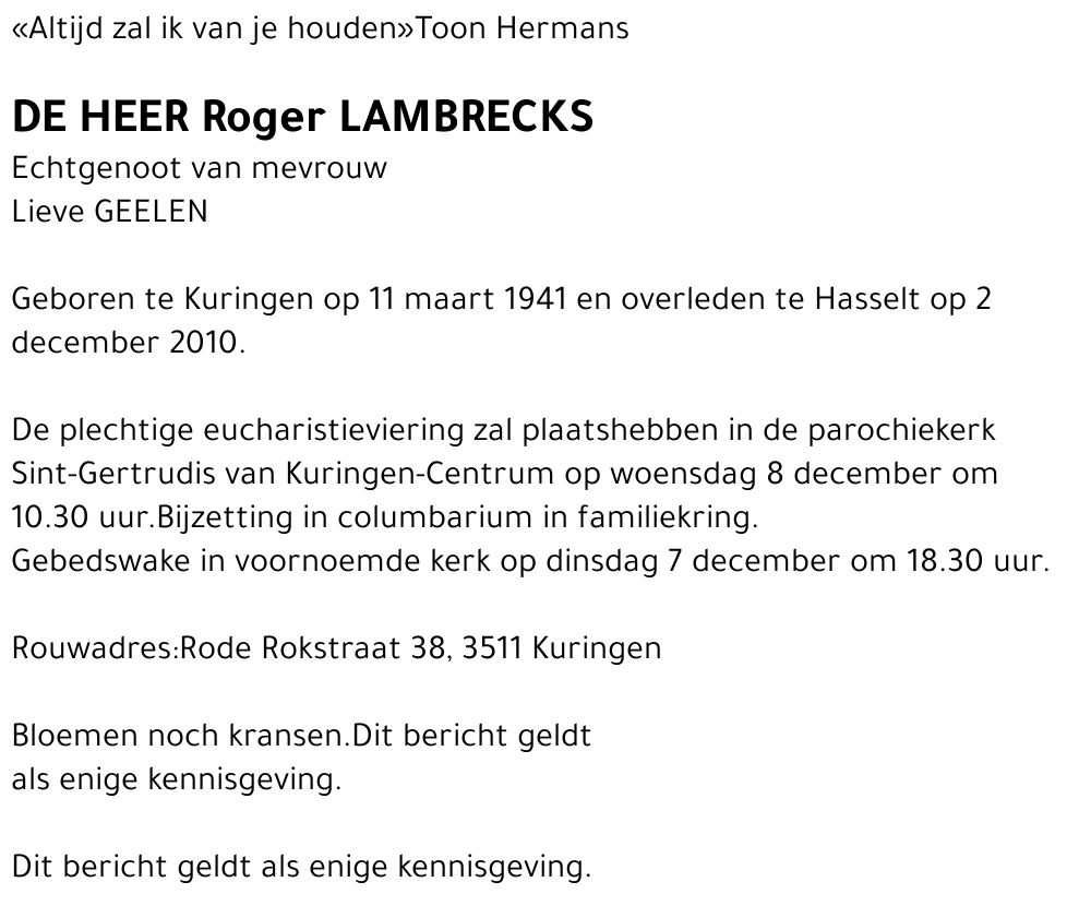Roger Lambrecks