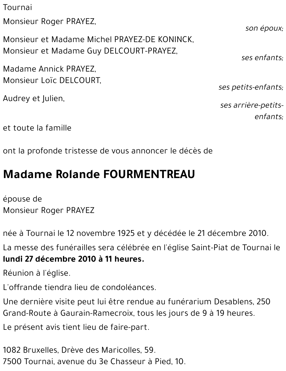 Rolande FOURMENTREAU