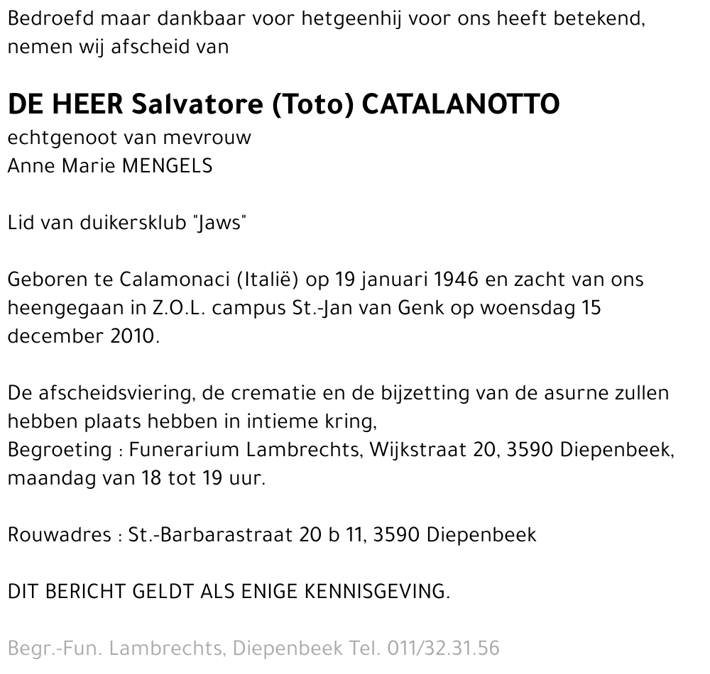 Salvatore (Toto) CATALANOTTO