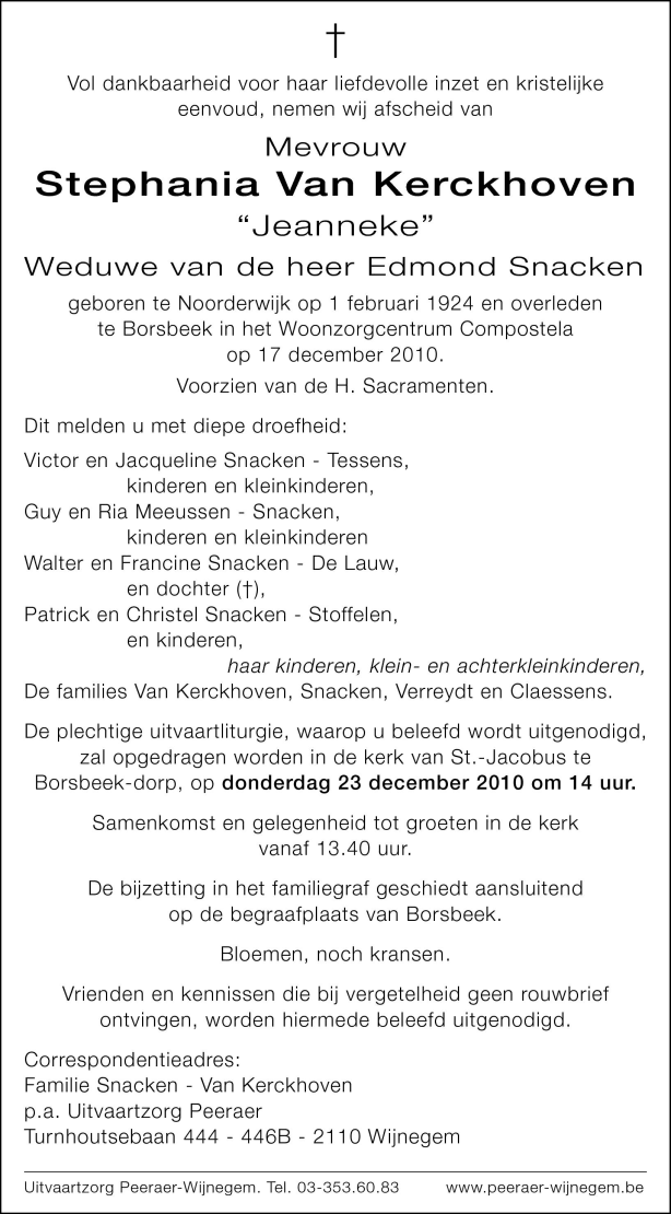 Stephania Van Kerckhoven