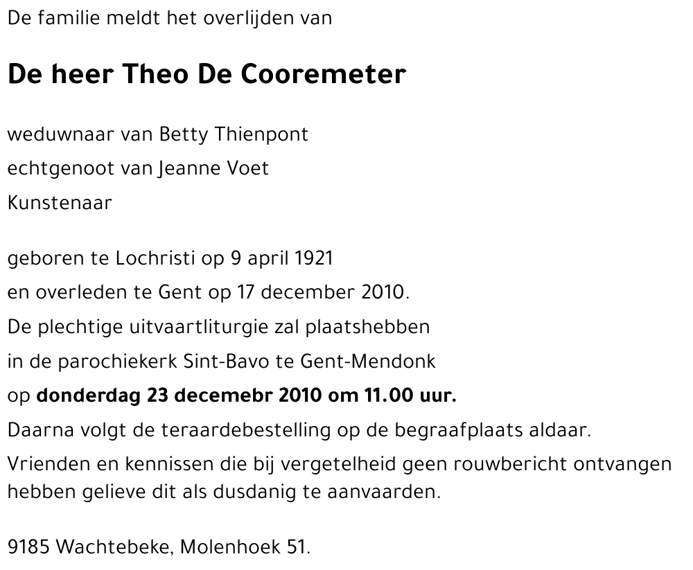 Theo De Cooremeter