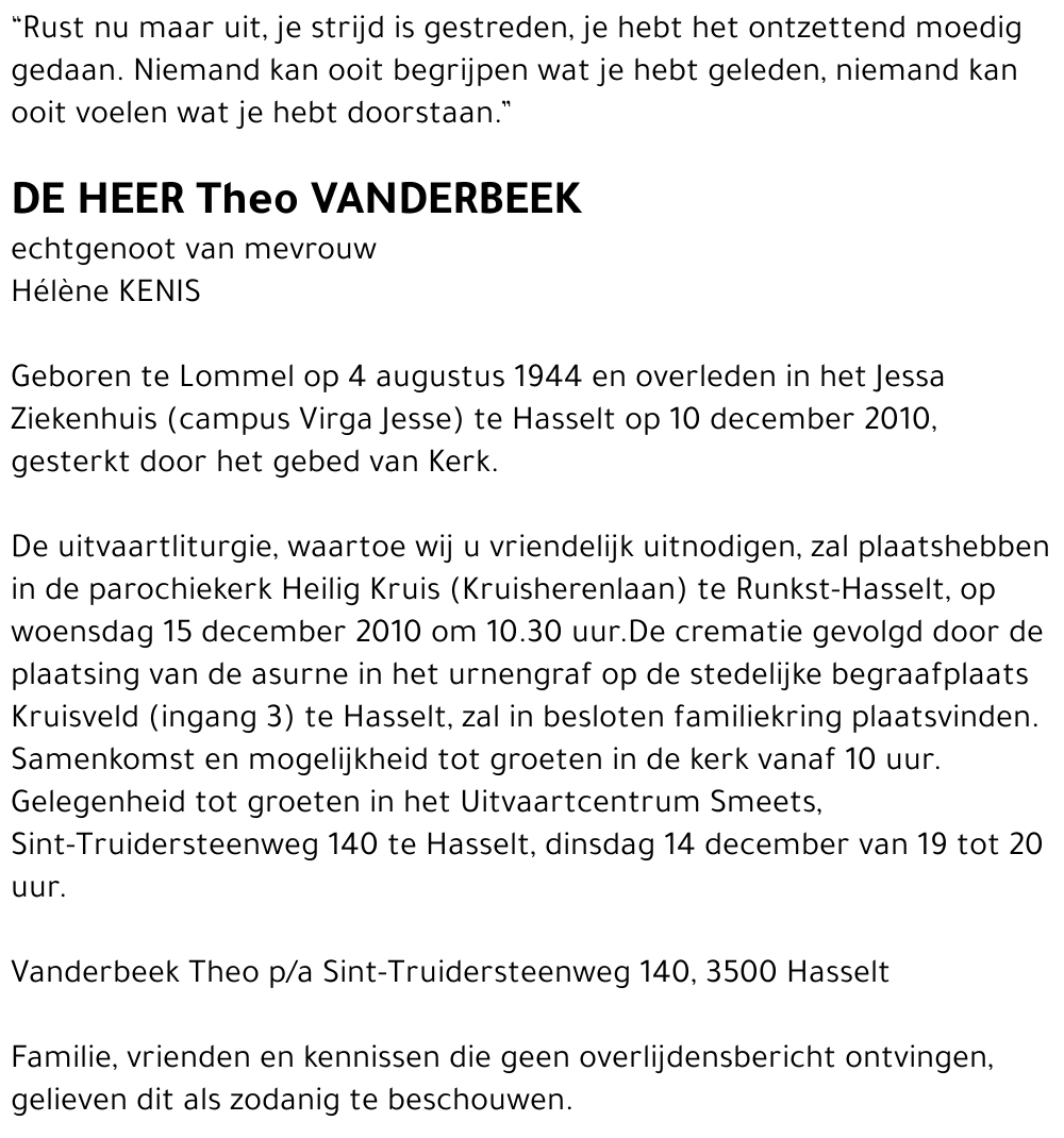 Theo Vanderbeek