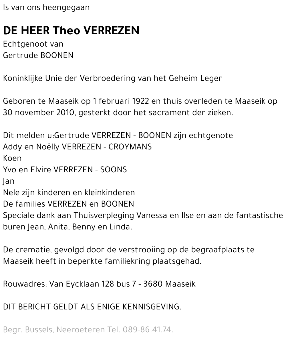 Theo VERREZEN