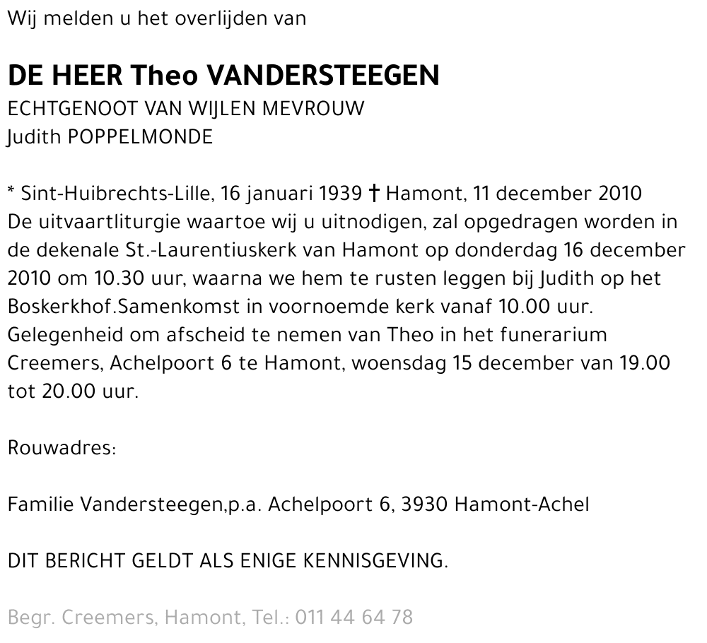 Theodoor Jozef Vandersteegen