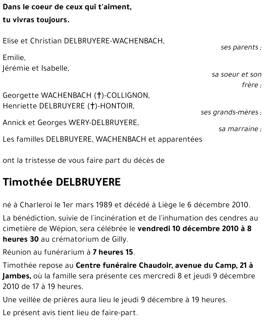 Timothée DELBRUYERE