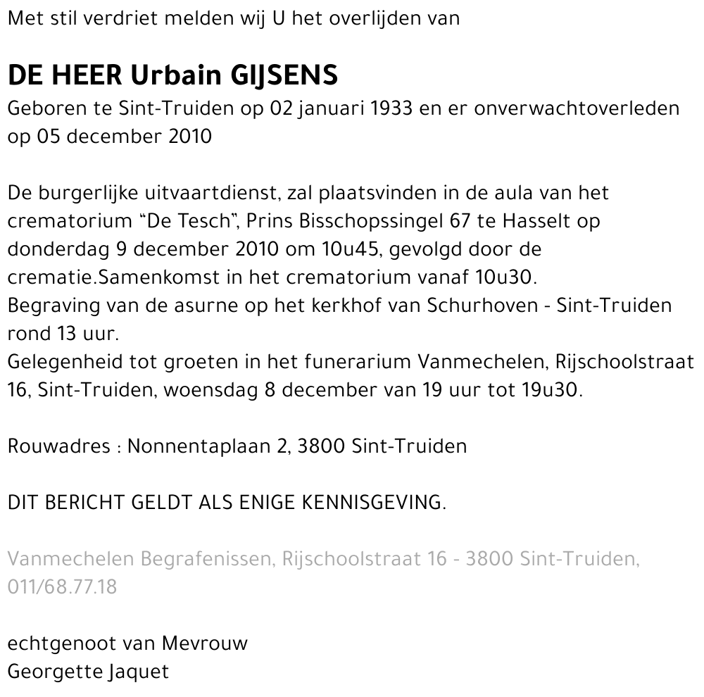 Urbain Gijsens