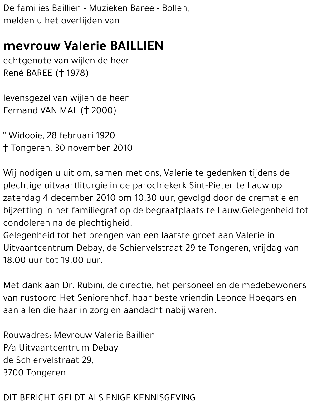 Valerie BAILLIEN