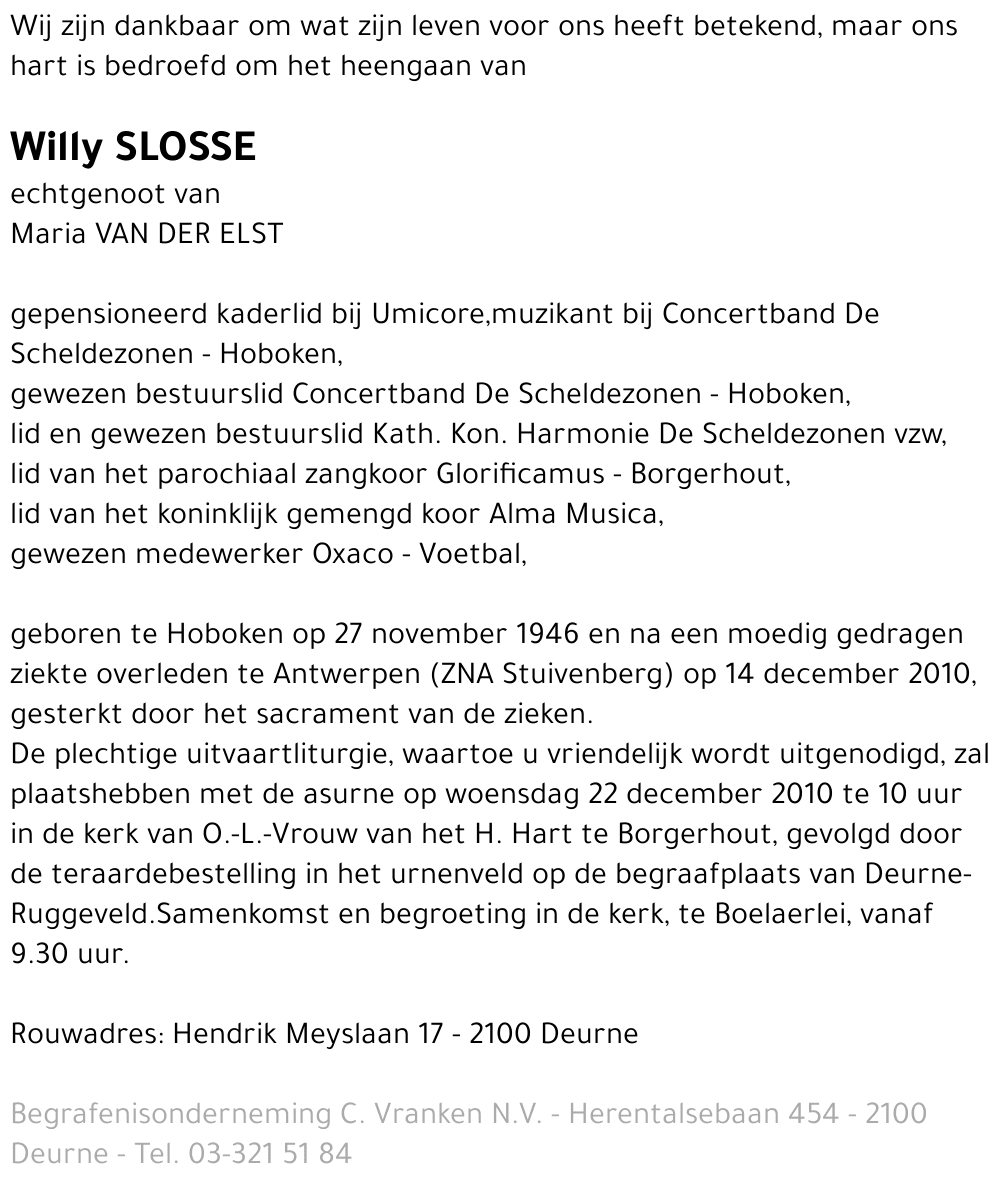 Willy Slosse