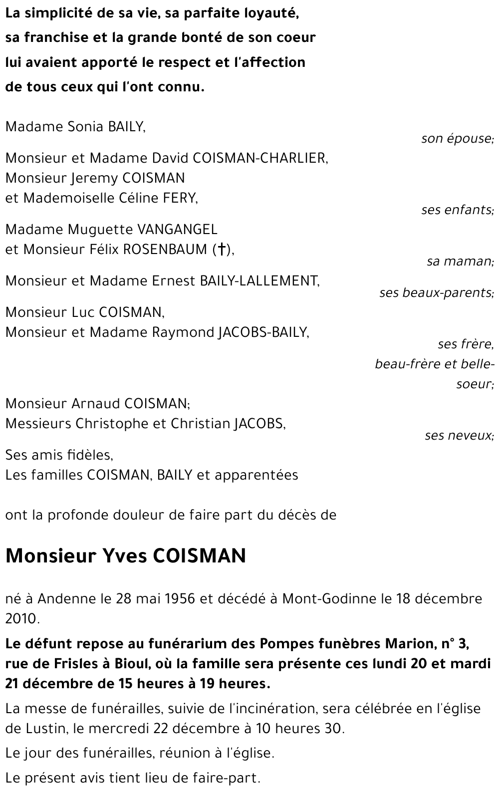 Yves COISMAN