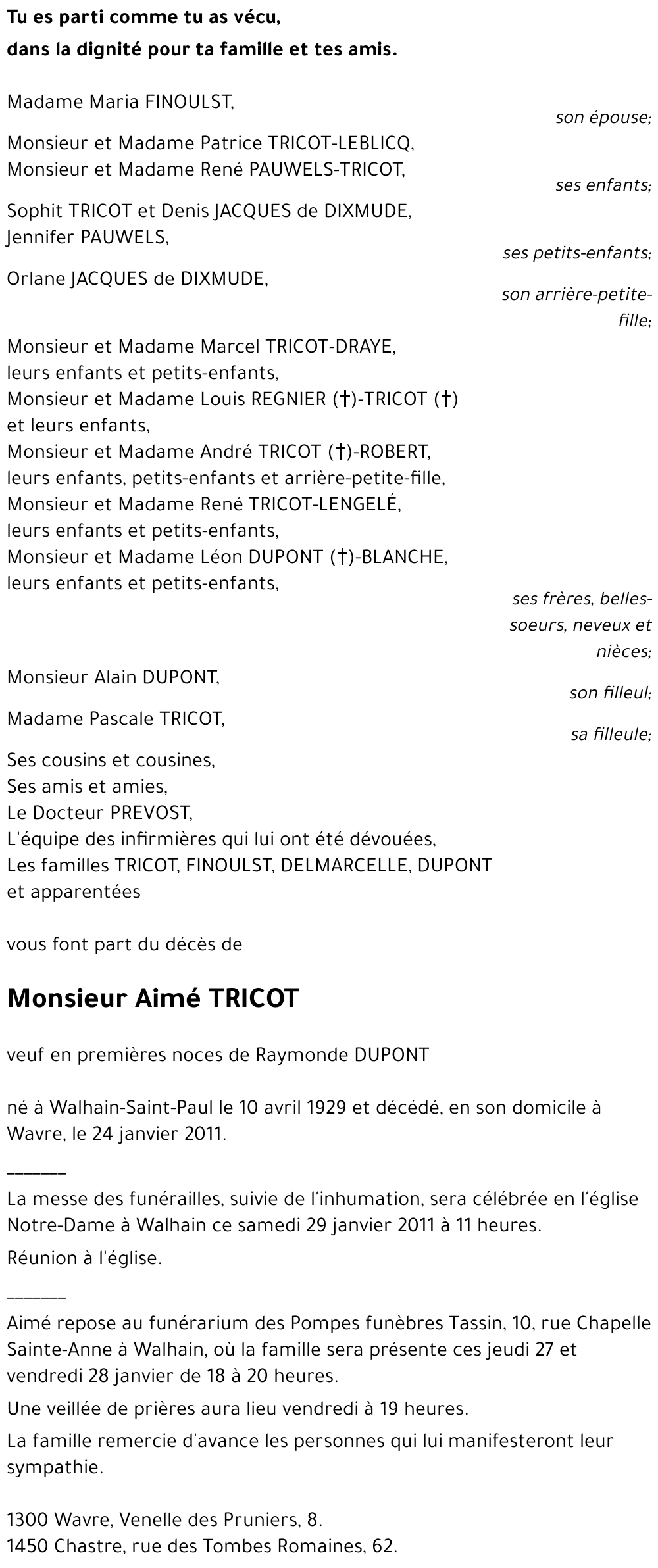 Aimé TRICOT
